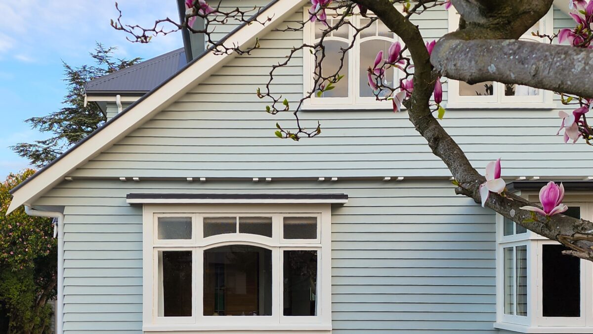 Front view of 1920s character bungalow in St Martins, Christchurch, restored by residential architects