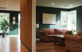 Widened entry hall leading into new living spaces at Tai Tapu family home